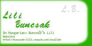 lili buncsak business card